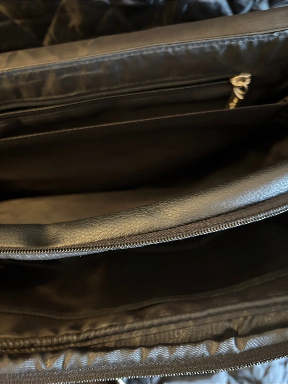 Murano Black Leather Travel Briefcase Messenger Bag Men’s